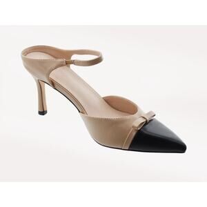 Women‎ Sandals Coutgo Women Colorblock Heeled Sandals Size 8.5 Black/Brown